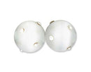 Cats Eye - Round with Rhinestones - 14mm - 1 piece