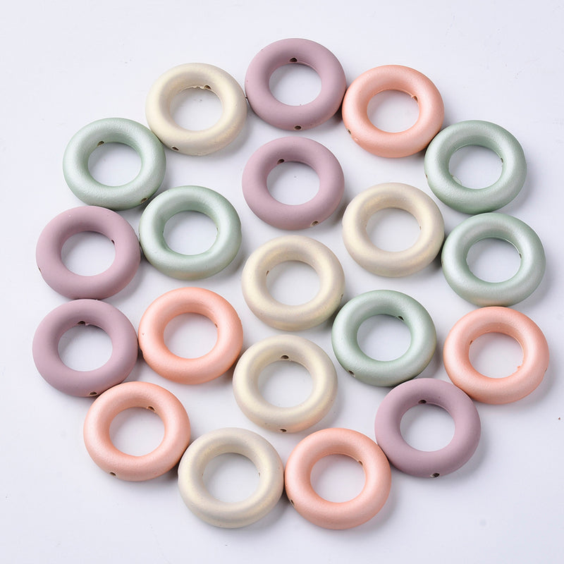 Acrylic - Bead Frames - Round Ring - 24.5mm x 6mm - 10 pieces