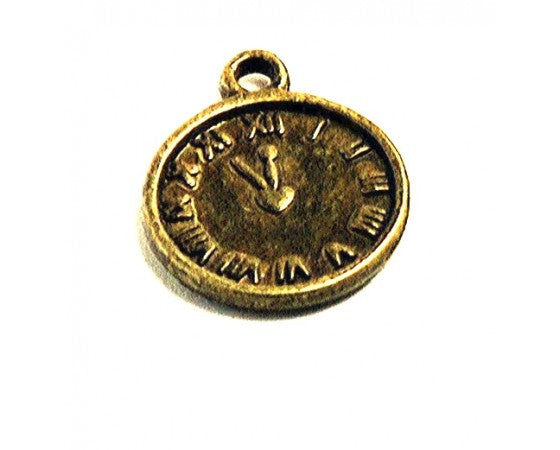 Charms - Clock - 10 pieces - Antique Bronze