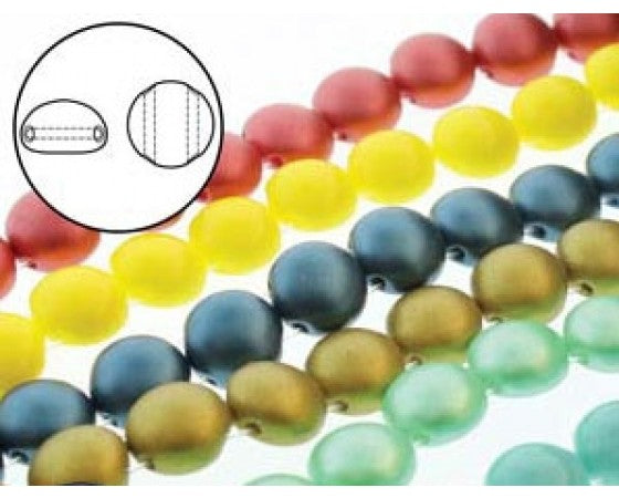 Czech - Candy - Two Holed - 8mm - 1 strand (20 Beads)