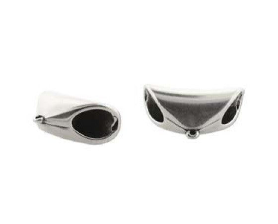 Pendant Slider - 37mm x 23mm - Antique Silver - 1 piece