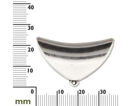 Pendant Slider - 37mm x 23mm - Antique Silver - 1 piece