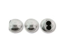 Clasp - Double - Sphere - Glue In - 14.2mm x 11.5mm - 1 piece - Antique Silver