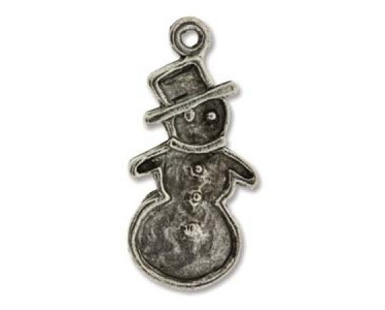 Charms - Christmas Theme - 10 pieces - Antique Silver