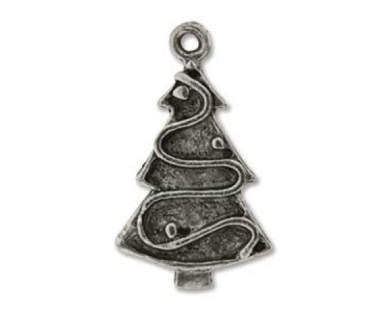 Charms - Christmas Theme - 10 pieces - Antique Silver