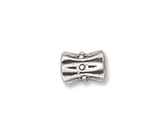 Metal - Tube - 8mm x 5mm - 10 pieces - Antique Silver
