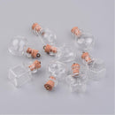 Pendants - Glass - Bottles - 15mm-22mm - Clear - 1 piece