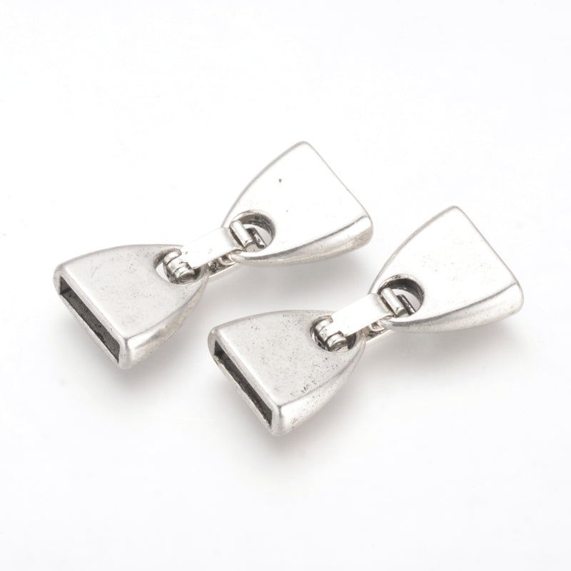 Clasp - Fold Over - Glue in - Antique Silver - 28mm