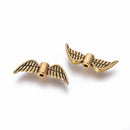 Metal - Angel Wings - 21.5mm x 7.5mm - 20 pieces