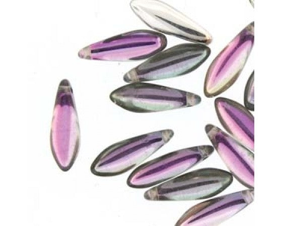 Czech - Dagger - Single hole - Side Drilled - 5mm x 16mm - 25 pieces