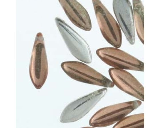 Czech - Dagger - Single hole - Side Drilled - 5mm x 16mm - 25 pieces