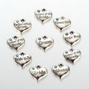 Charms - Heart - Wedding Party - 10 pieces