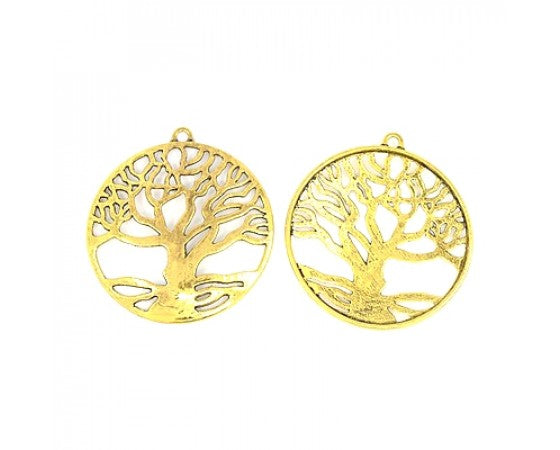 Pendant - Tree of Life - 61mm x 58mm - 1 piece - Gold