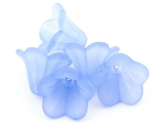Acrylic - Flowers - Transparent and Frosted - 10mm x 15mm - 20 pieces