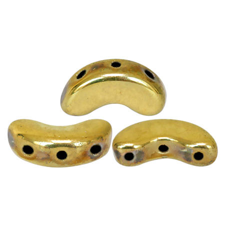 Czech - Arcos - Par Puca - 5mm x 10mm - 20 pieces - Full Dorado