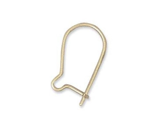 Earwire - Kidney Shape - Gold Filled - 14mm - 1 pair