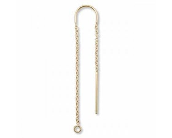 Ear Thread with Closed Loop - Gold Filled - 7.5cm - 1 pair