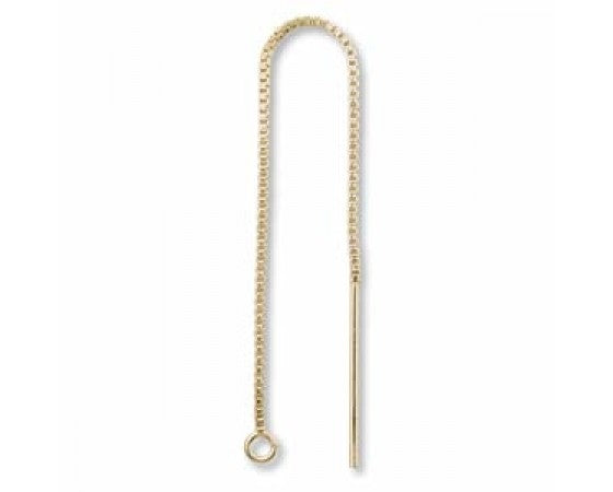 Ear Thread with Closed Loop - Gold Filled - 7.5cm - 1 pair