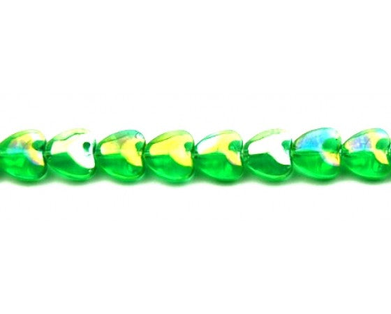 Glass - Heart - 8mm x 8mm - 1 strand