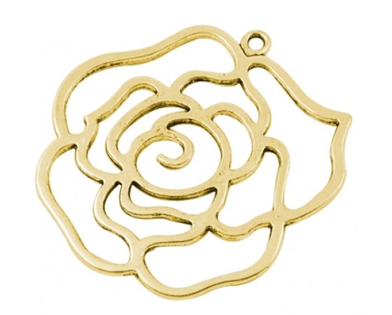 Pendant - Flower - 43mm x 39mm - 1 piece