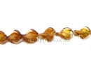 Lampwork - Gold-Foil - Twist - 15mm x 20mm - Clear - 10 pieces