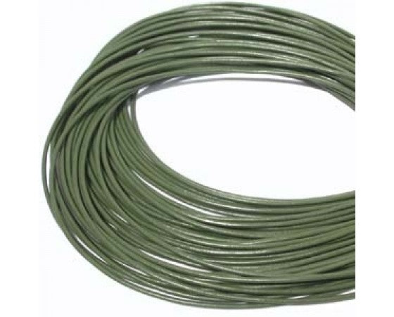 Greek Leather Cord, 1.5mm, 20 Meter - Olive (Each)