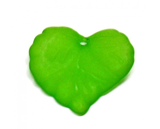 Acrylic - Leaf - Frosted - 16mm x 15mm - 50 pieces