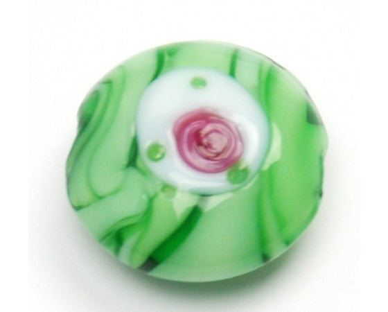 Art Foil - Coin (Domed) - 20mm - 1 pair (Flower)
