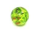 Lampwork - Silver-Foil - Round - 10mm - Green - 10 pieces
