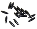 Acrylic - Hair Pipe - 20mm - 40 pieces - Black