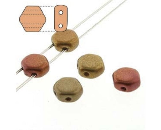 Czech - Honeycomb - Two Holed - 6mm - 1 strand (30 beads)