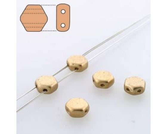 Czech - Honeycomb - Two Holed - 6mm - 1 strand (30 beads)