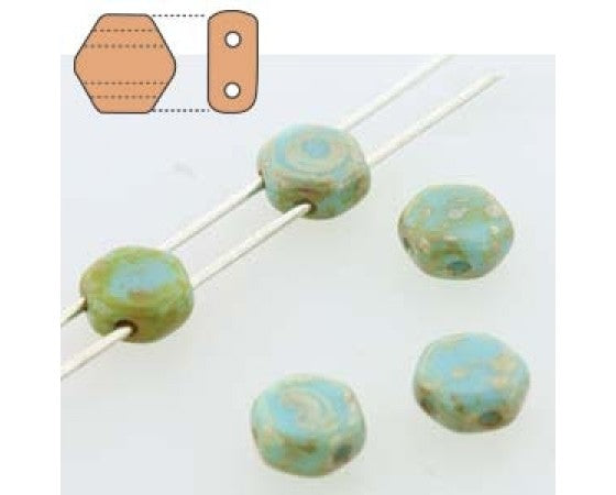 Czech - Honeycomb - Two Holed - 6mm - 1 strand (30 beads)