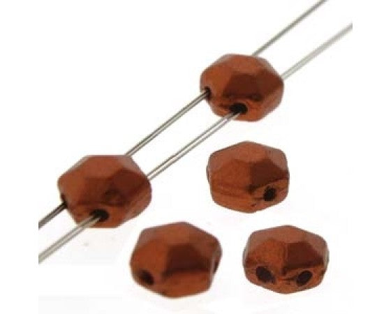 Czech - Honeycomb Jewel - Two Holed - Chiseled - 6mm - 1 strand (30 beads)