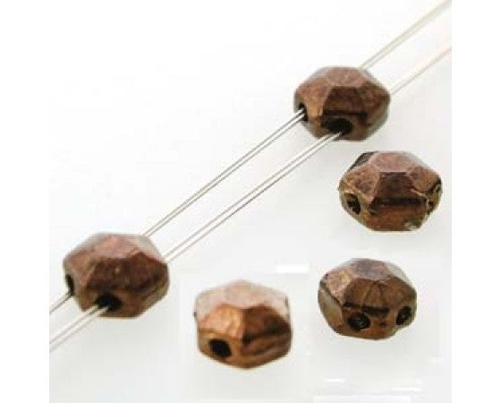 Czech - Honeycomb Jewel - Two Holed - Chiseled - 6mm - 1 strand (30 beads)