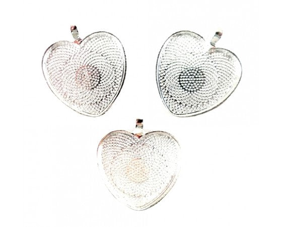 Bezel Pendant Pack - 3 pieces - Silver