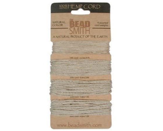 BeadSmith - Hemp Cord - 4x Strand Card