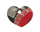 Lampwork - Foil - Heart - 34mm