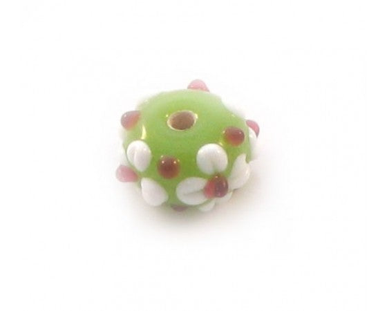 Lampwork - Abacus (Flower) - 12mm x 9mm - 10 pieces