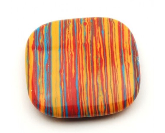 Glass - Square (Flat) - 35mm - 1 piece - Striped