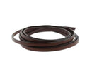 Licorice Leather - Flat - 5mm x 2mm - 1 meter