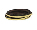 Licorice Leather - Flat - 5mm x 2mm - 1 meter