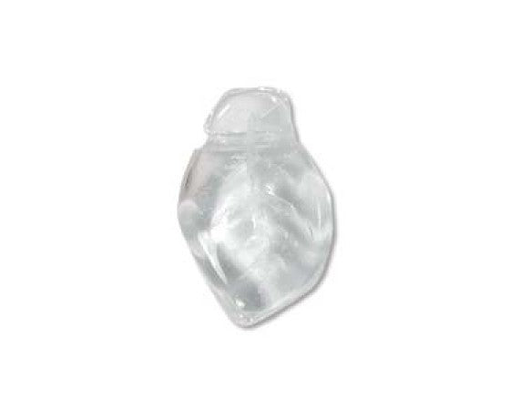 Czech - Leaf - 12mm x 7mm - 50 pieces - Crystal