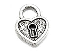 Charms - Locks - 10 pieces - Antique Silver