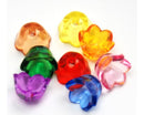 Acrylic - Flowers - Transparent - 6mm x 10mm - 40 pieces