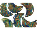 Dichroic - Moon - 22mm x 33mm - 1 piece - Gold
