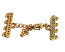 Clasp - Multi Strand Necklace End with Lobster - 1 Set
