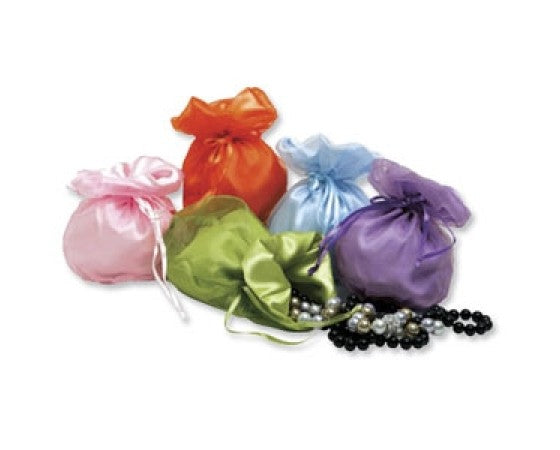 Organza Cinch Pouch - 19.1cm x 14cm x 7.6cm - 3 pieces