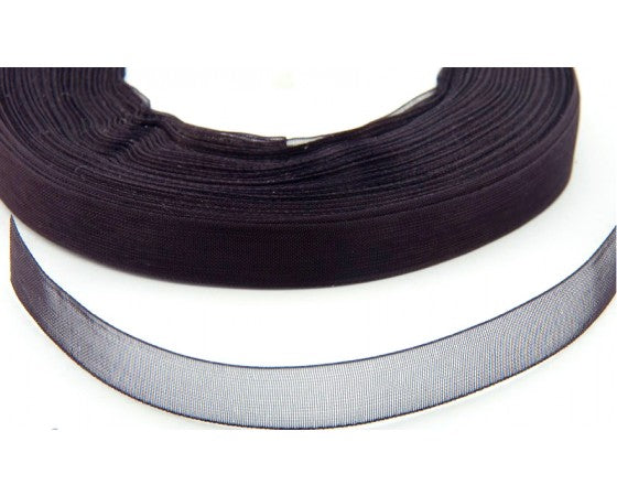 Organza Ribbon -10mm - 22 metres - Black