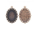 Bezel Pendant - Oval - 39mm x 29mm - 1 piece